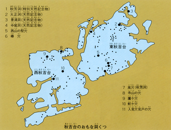 秋吉台で発見された洞くつ