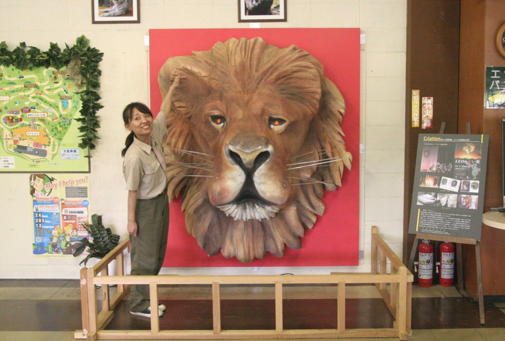 しばライオンページ A647. 彫刻美術 ブロンズ製 獅子咆哮像 ライオン 幅31.5cm / 美術品